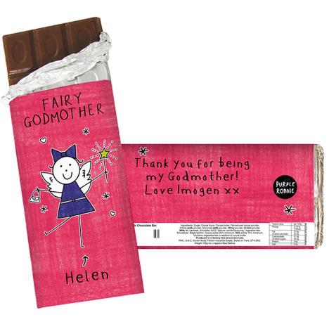 Personalised Purple Ronnie Fairy 100g Milk Chocolate bar £6.99